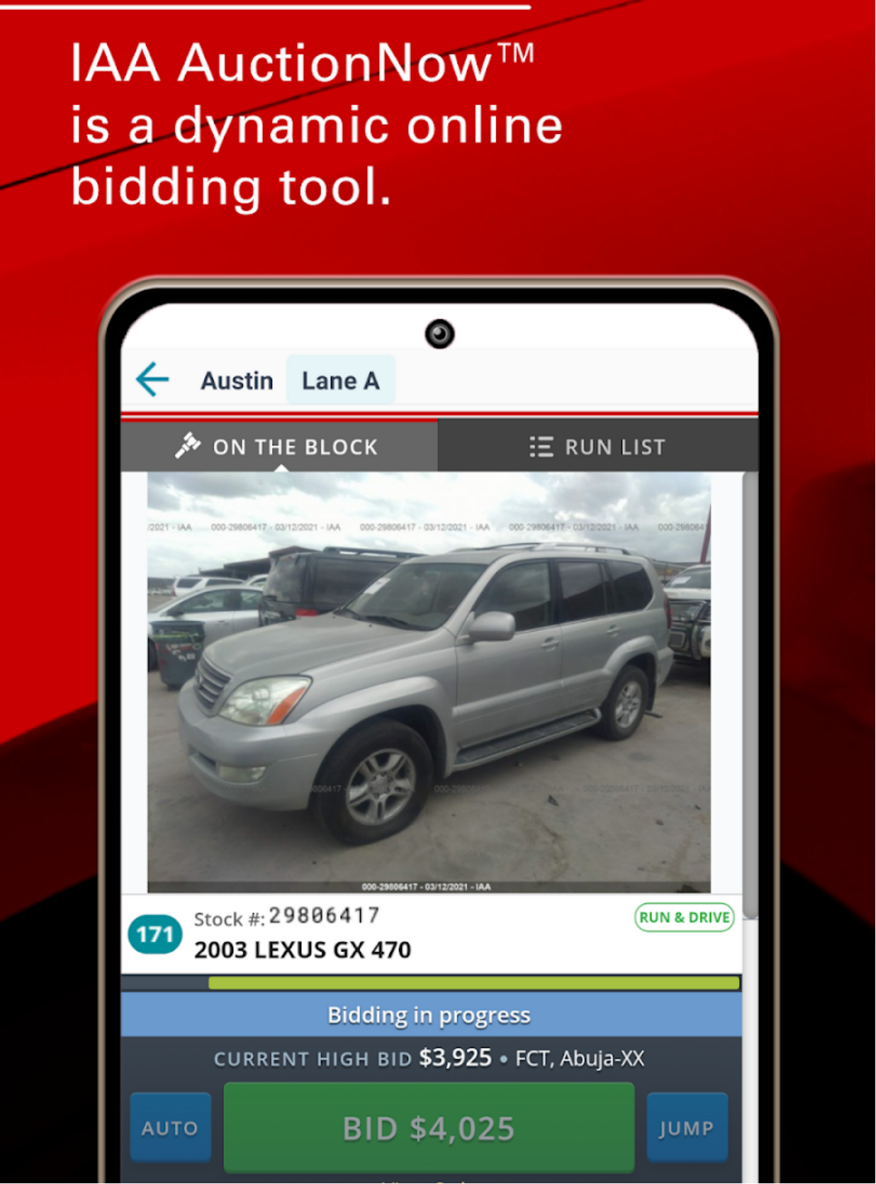 IAA auction app